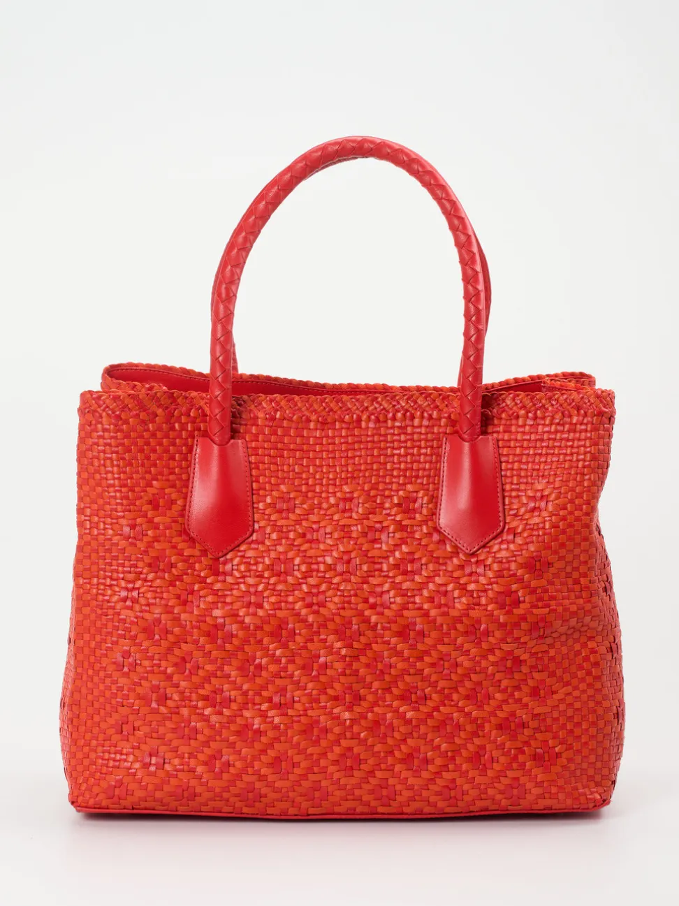 Pons Quintana – Shopper aus Flechtleder in Rot