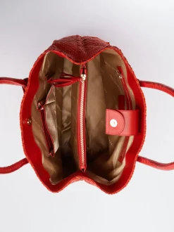 Pons Quintana – Shopper aus Flechtleder in Rot