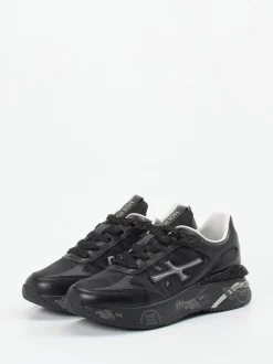 Premiata – Chunky Sneaker aus Kalbleder und Nylon Schwarz