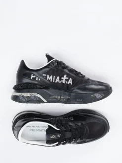 Premiata – Chunky Sneaker aus Kalbleder und Nylon Schwarz