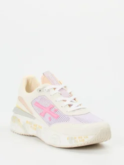 Premiata – Chunky Sneaker aus Veloursleder in Pastell