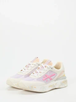 Premiata – Chunky Sneaker aus Veloursleder in Pastell