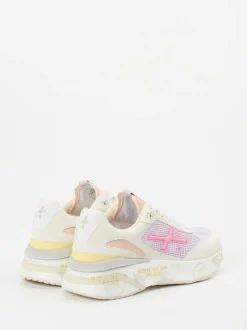 Premiata – Chunky Sneaker aus Veloursleder in Pastell