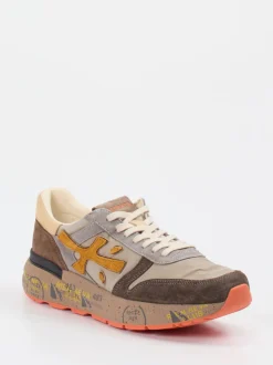 Premiata – Retro-Sneaker aus Veloursleder Textil braun