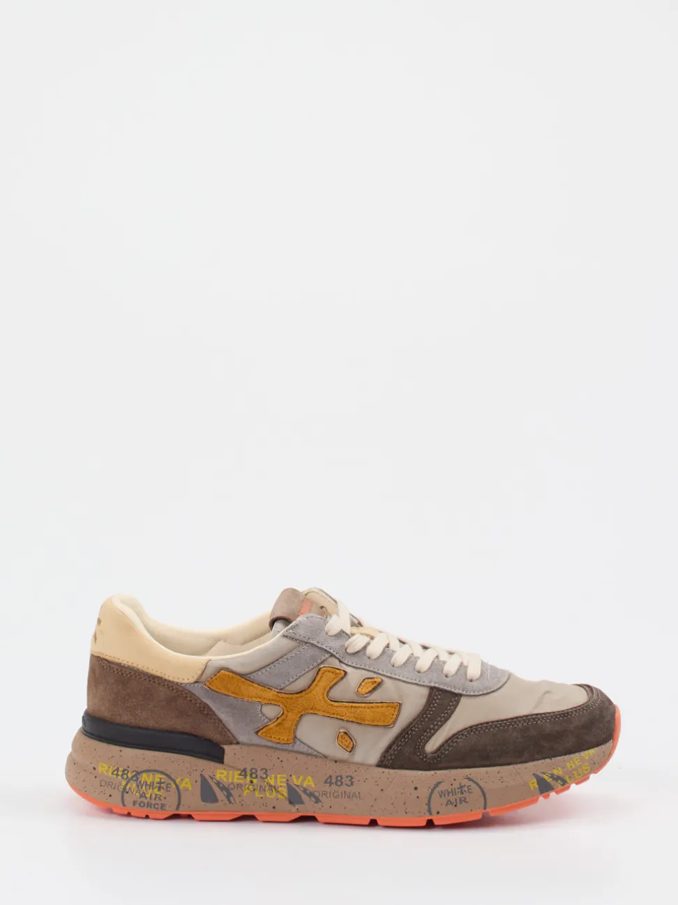 Premiata – Retro-Sneaker aus Veloursleder Textil braun