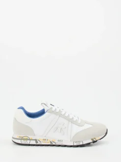 Premiata – Retro-Sneaker aus Veloursleder Weiß