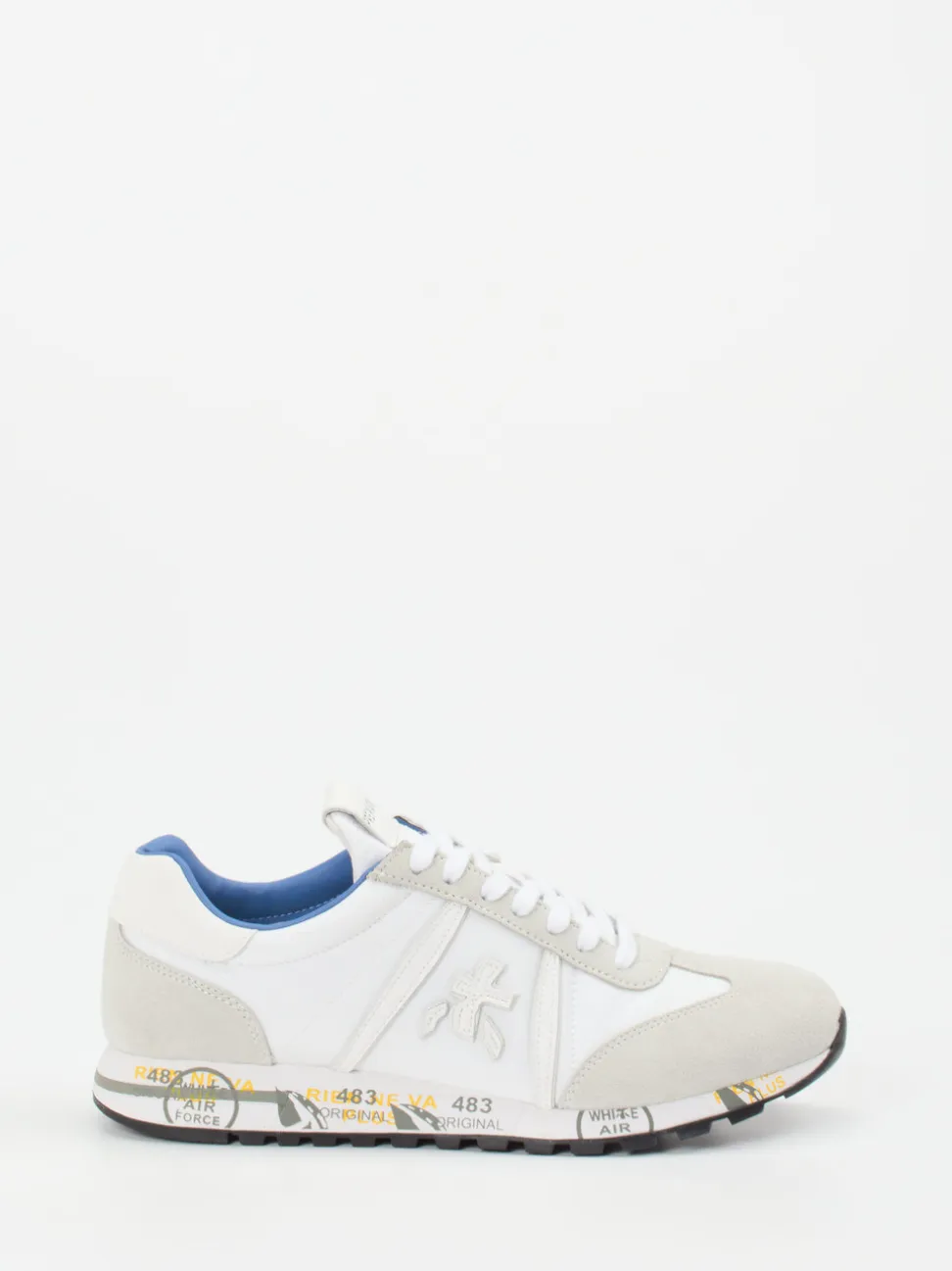 Premiata – Retro-Sneaker aus Veloursleder Weiß