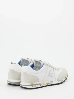 Premiata – Retro-Sneaker aus Veloursleder Weiß