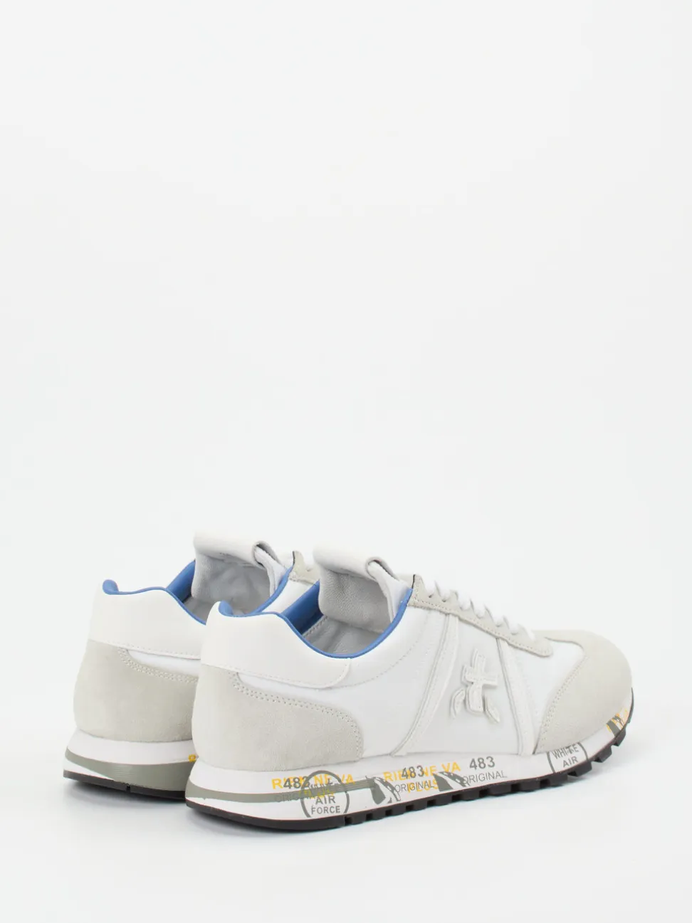 Premiata – Retro-Sneaker aus Veloursleder Weiß
