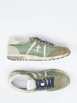 Premiata – Retro-Sneaker aus Textil und Veloursleder