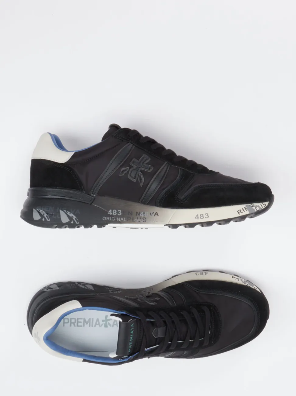 Premiata – Retro-Sneaker aus Veloursleder und Nylon