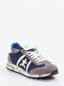 Premiata – Retro-Sneaker aus Veloursleder dunkelblau