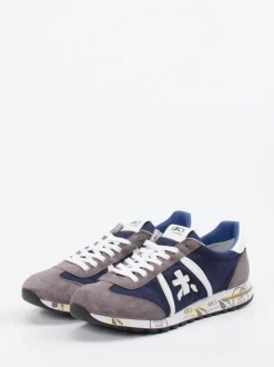 Premiata – Retro-Sneaker aus Veloursleder dunkelblau