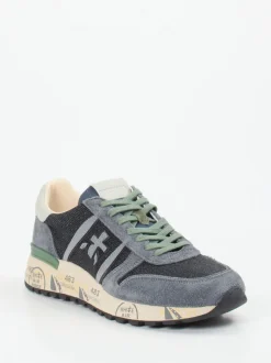 Premiata – Retro-Sneaker aus Veloursleder Anthrazit