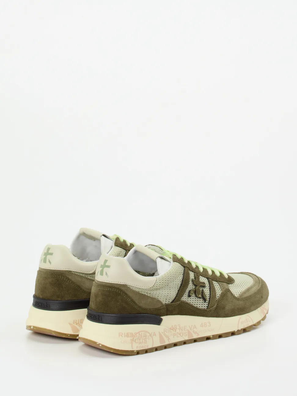 Premiata – Retro-Sneaker aus Veloursleder und Mesh