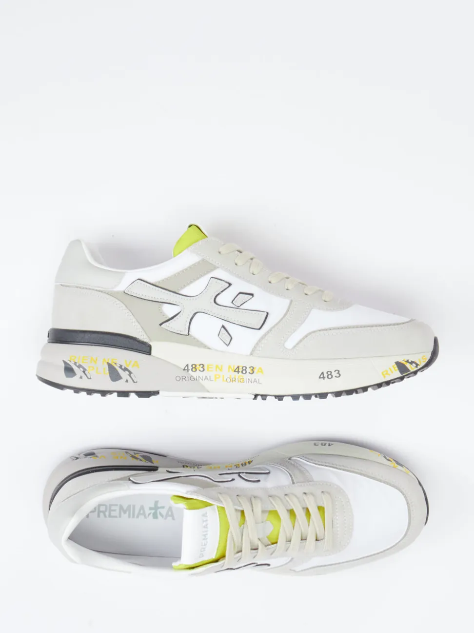 Premiata – Retro-Sneaker aus Textil und Veloursleder