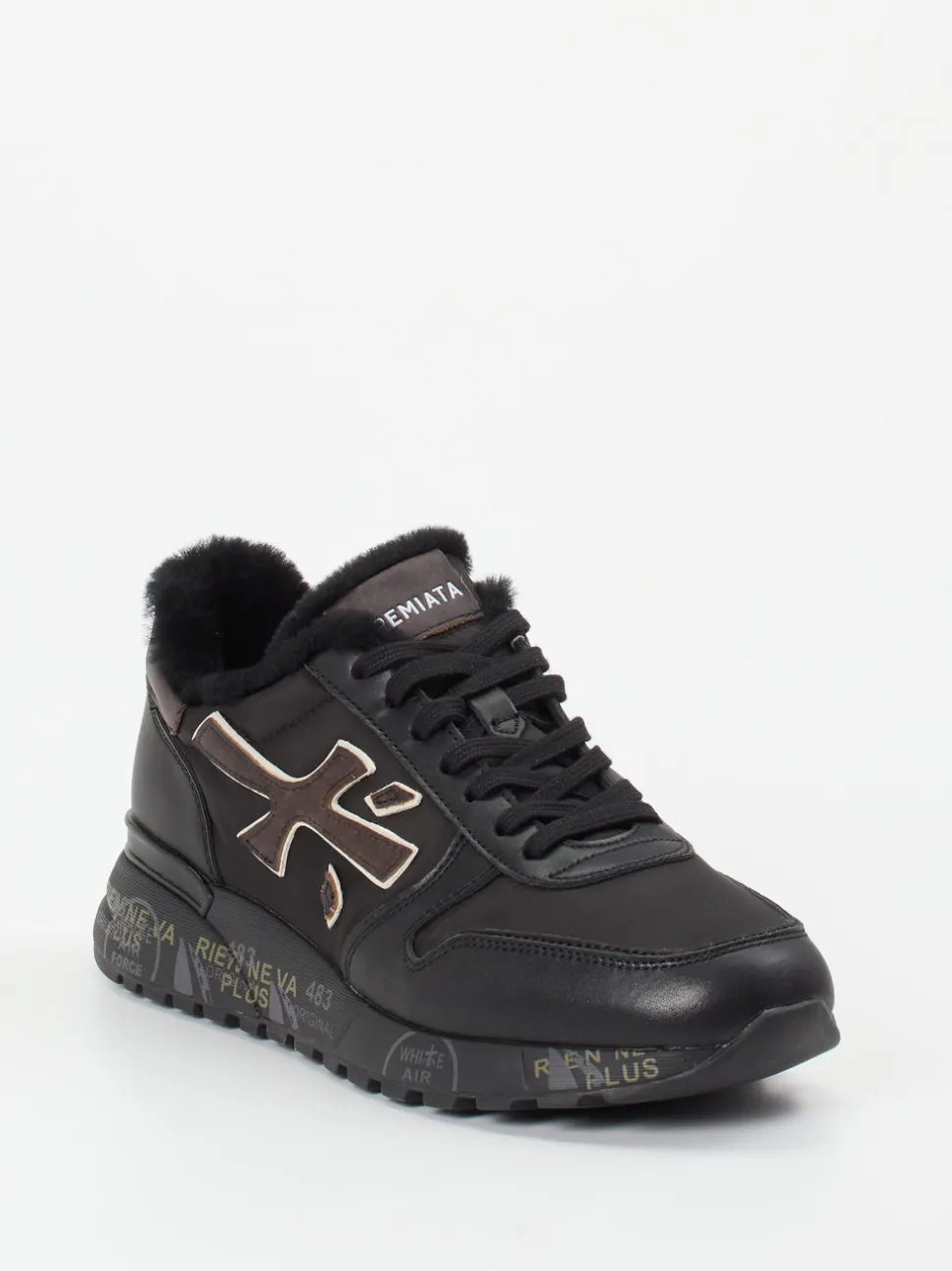 Premiata – Sneaker aus Kalbleder mit Lammfellfutter