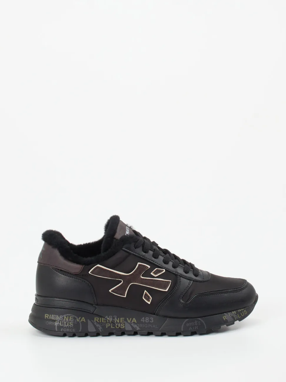 Premiata – Sneaker aus Kalbleder mit Lammfellfutter