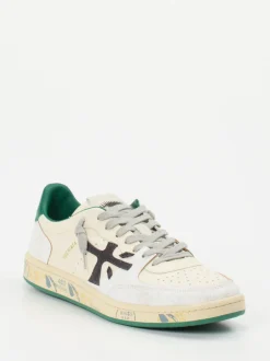 Premiata – Sneaker aus Kalbleder in Beige-Grün
