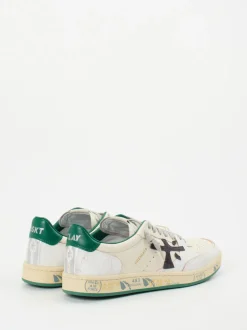 Premiata – Sneaker aus Kalbleder in Beige-Grün