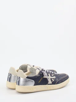Premiata – Sneaker aus Kalbleder mit Metallic-Details