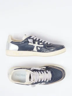 Premiata – Sneaker aus Kalbleder mit Metallic-Details