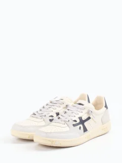 Premiata – Sneaker aus Kalbleder in Cremeweiß