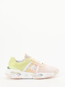 Premiata – Sneaker aus Mesh und Nylon pfirsichrosa