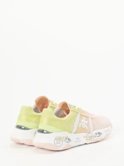 Premiata – Sneaker aus Mesh und Nylon pfirsichrosa