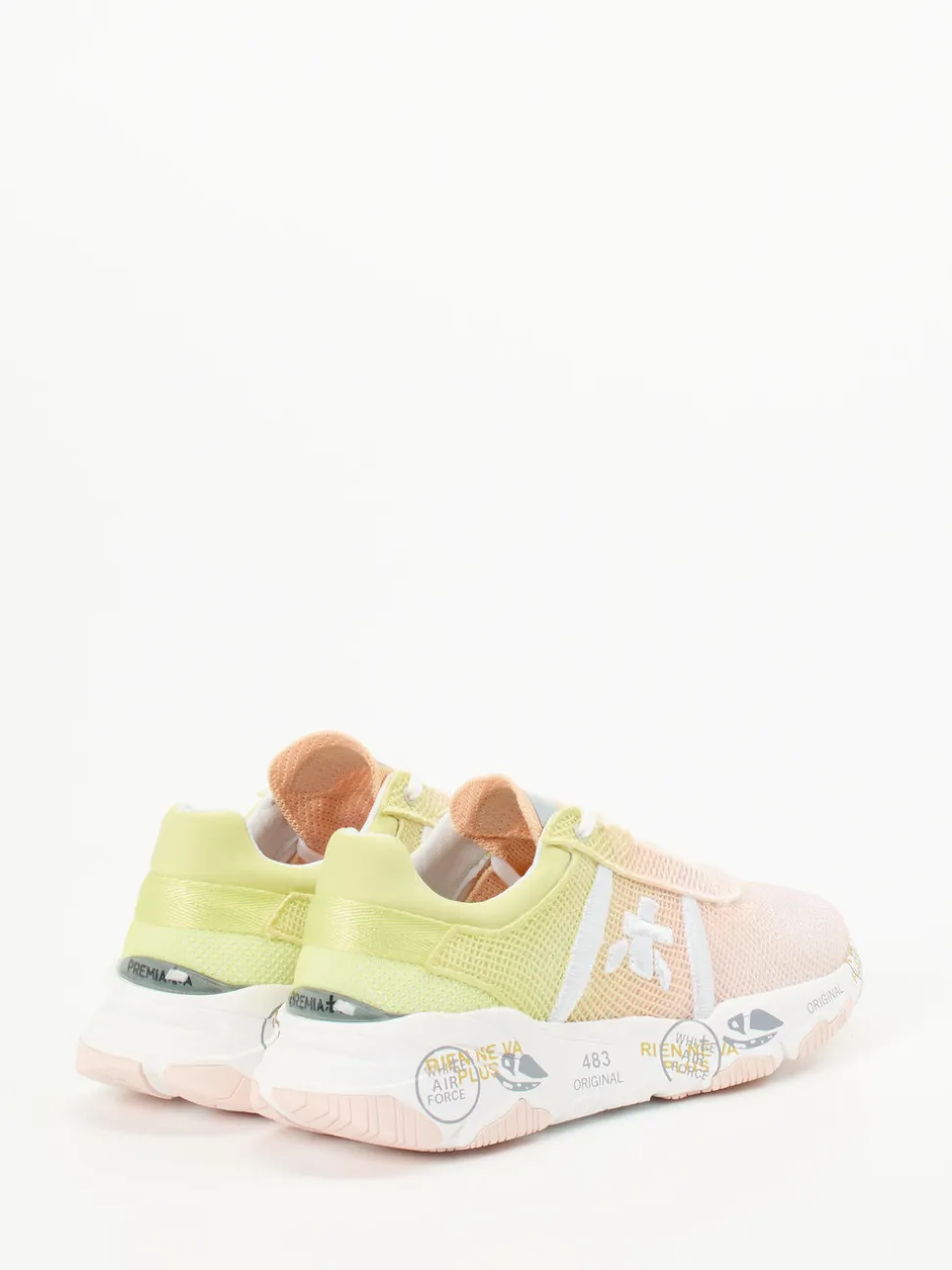 Premiata – Sneaker aus Mesh und Nylon pfirsichrosa