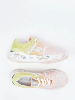 Premiata – Sneaker aus Mesh und Nylon pfirsichrosa