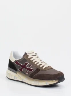 Premiata – Sneaker aus Veloursleder und Textil braun