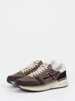Premiata – Sneaker aus Veloursleder und Textil braun
