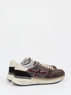 Premiata – Sneaker aus Veloursleder und Textil braun