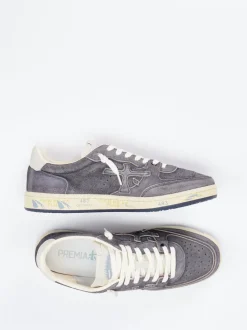Premiata – Sneaker aus Veloursleder in Anthrazit