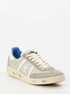 Premiata – Sneaker aus Veloursleder und Nylon grau