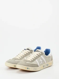 Premiata – Sneaker aus Veloursleder und Nylon grau