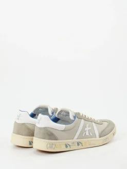 Premiata – Sneaker aus Veloursleder und Nylon grau