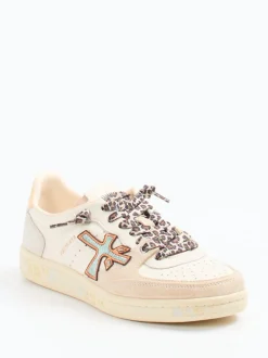 Premiata – Sneaker aus Velours- und Glattleder beige