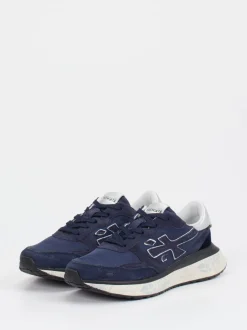 Premiata – Sneaker aus Veloursleder und Nylon blau