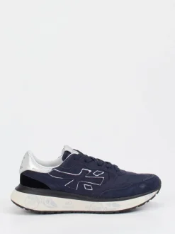 Premiata – Sneaker aus Veloursleder und Nylon blau