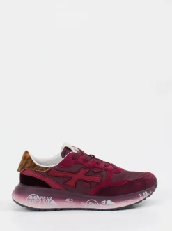 Premiata – Sneaker aus Veloursleder in Burgunderrot