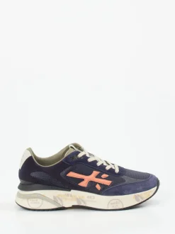 Premiata – Sneaker aus Veloursleder und Mesh dunkelblau