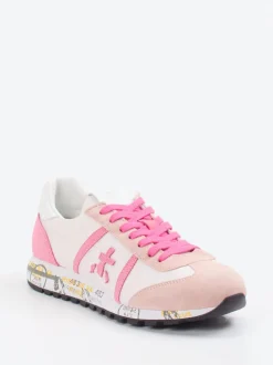 Premiata – Sneaker aus Veloursleder in Rosé
