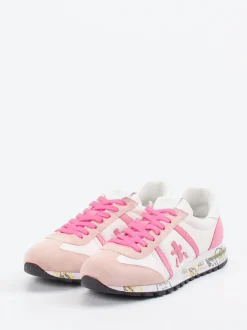 Premiata – Sneaker aus Veloursleder in Rosé