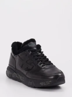 Premiata – Sneaker aus Velourleder in Schwarz