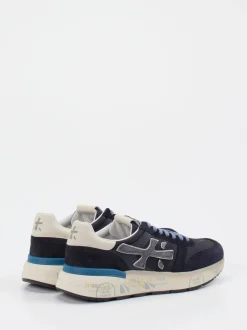 Premiata – Sneaker aus Velour/Textil in Dunkelblau