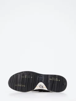 Premiata – Sneaker aus Velour/Textil in Dunkelblau