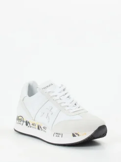 Premiata – Sneaker aus Veloursleder Offwhite