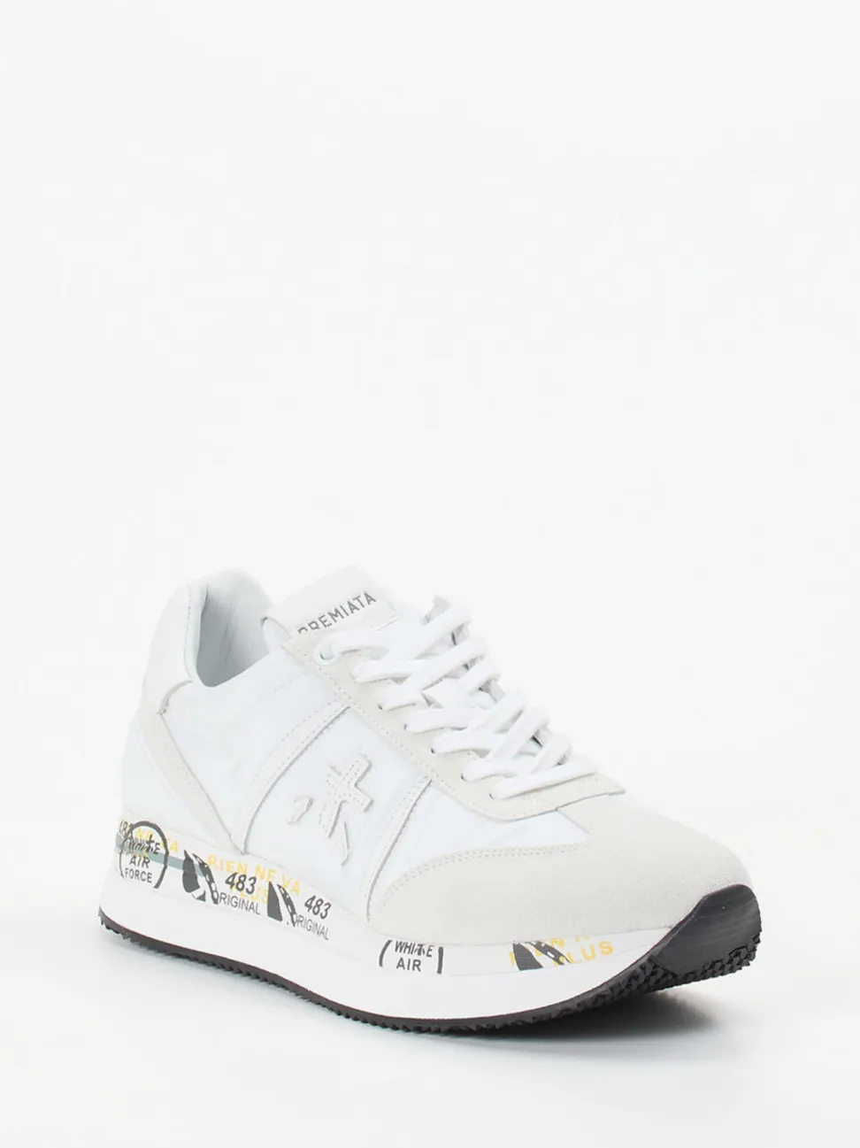 Premiata – Sneaker aus Veloursleder Offwhite